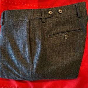 Bonobos Charcoal Pinstripe Italian Wool Pants